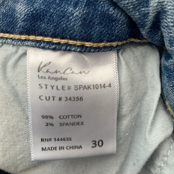 KanCan Distressed Medium Wash Denim Jean, size 10 x 30” inseam - Picture 6 of 7